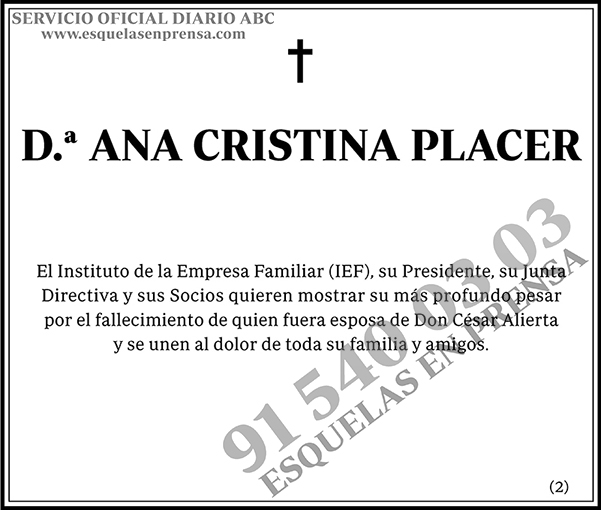 Ana Cristina Placer